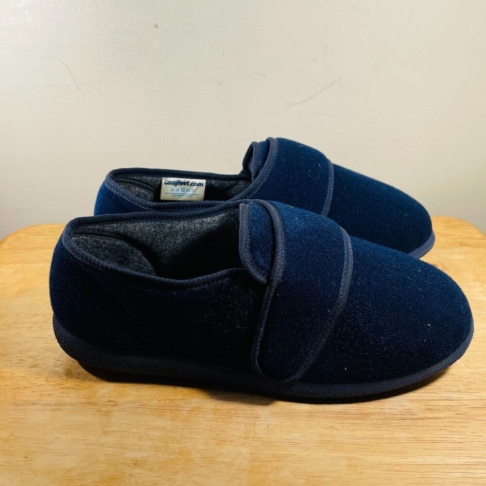 CosyFeet Mens Size 9 Shoes Blue Loafers‎ Slippers
